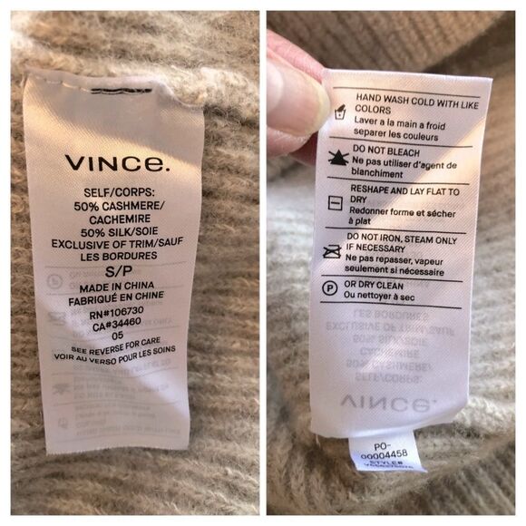 Vince Marled Raglan Sweater Size Small - Picture 10 of 11